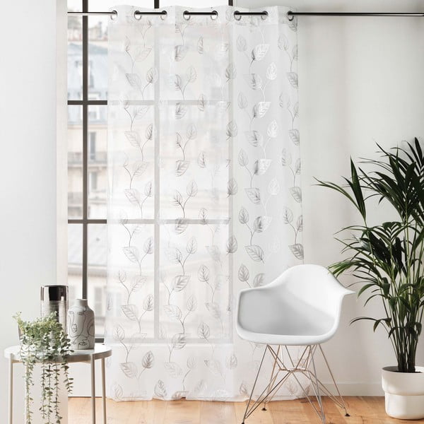 Záclona v bílé a stříbrné barvě 140x280 cm Edelia – douceur d'intérieur-image-2