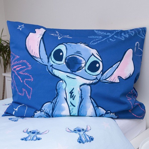 Modré bavlněné dětské povlečení na jednolůžko 140x200 cm Lilo & Stitch "Aloha" – Jerry Fabrics-image-3