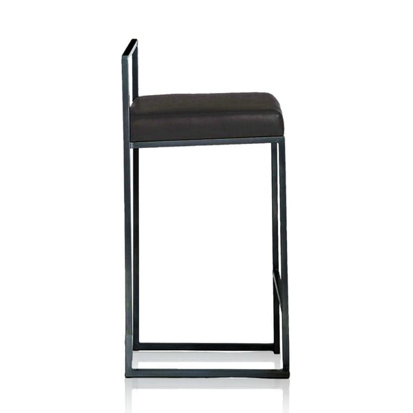 Černá barová židle z imitace kůže (výška sedáku 65 cm) Dodo – Tomasucci-image-2