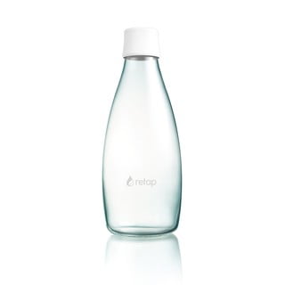 Bílá skleněná lahev ReTap, 800 ml
