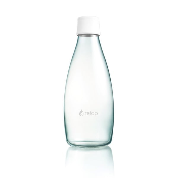 Bílá skleněná lahev ReTap, 800 ml