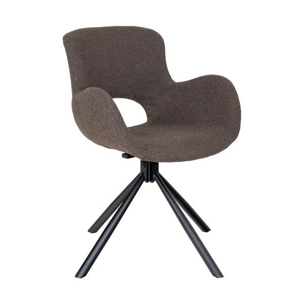 Hnědá čalouněná jídelní křesla v sadě 2 ks s područkami Amorim – House Nordic-image-3