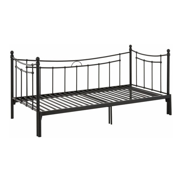 Černá rozkládací jednolůžková postel Støraa Victor, 90/180 x 200 cm