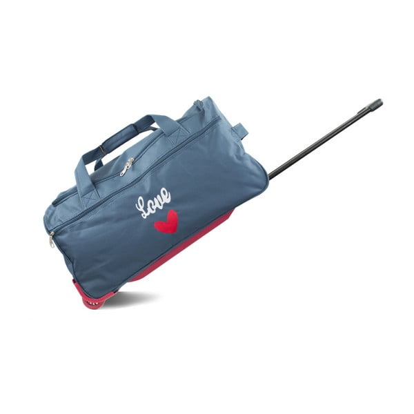 Modrá cestovní taška na kolečkách INFINITIF, délka 60 cm