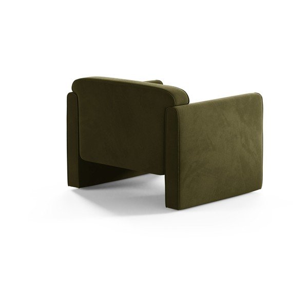 Zelené sametové křeslo Abby – Micadoni -image-2