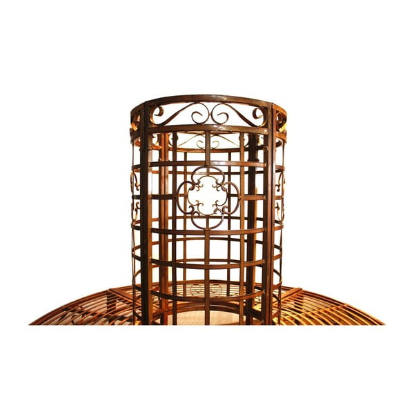 Černo-tmavě hnědá kovová zahradní lavice Larissa – Garden Pleasure-image-2