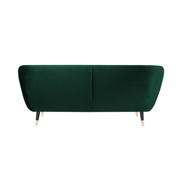 Zelená pohovka s černými nohami Mazzini Sofas Benito, 158 cm-image-4