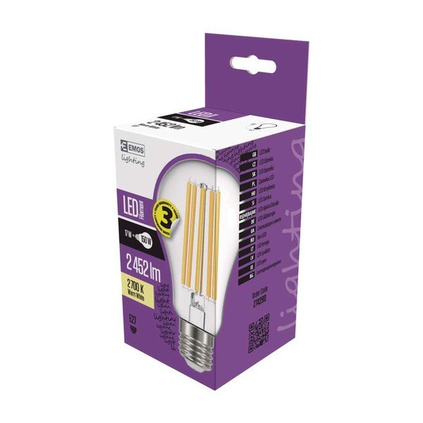 Teplá LED žárovka E27, 17 W, 230 V - EMOS-image-1