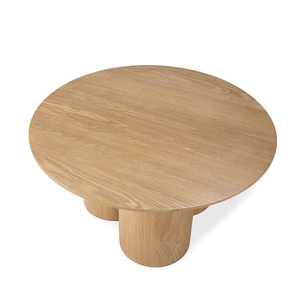 Kulatý konferenční stolek v dekoru dubu v přírodní barvě ø 80 cm Lua – MOME-image-4