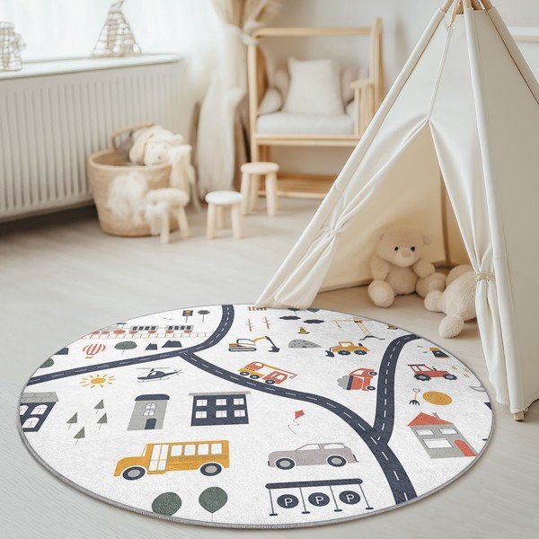 Pratelný dětský hrací koberec ø120 cm World Around Me – Mila Home-image-2
