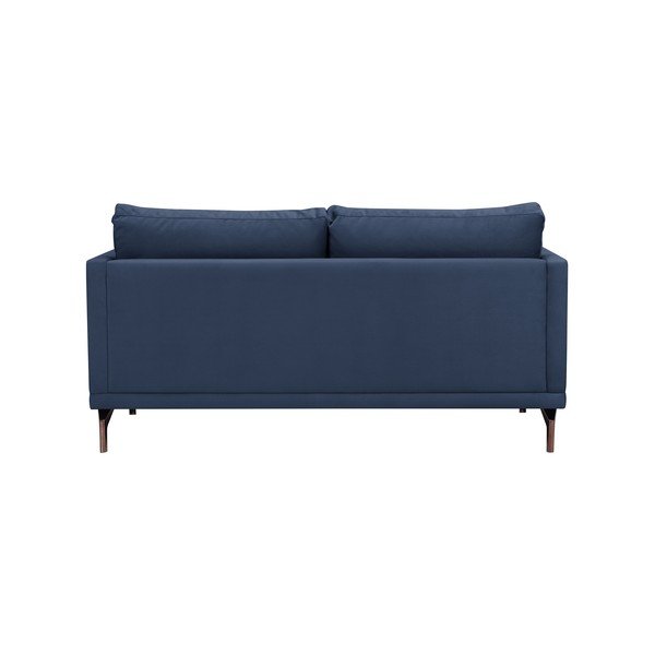 Tmavě modrá dvoumístná pohovka s podnožím ve zlaté barvě Windsor & Co Sofas Jupiter-image-3