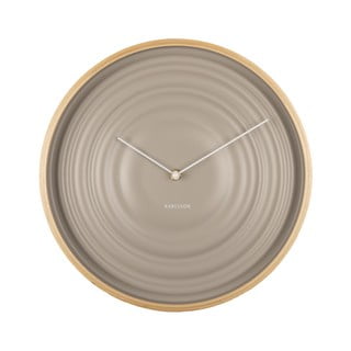 Béžové nástěnné hodiny Karlsson Ribble, ø 31 cm
