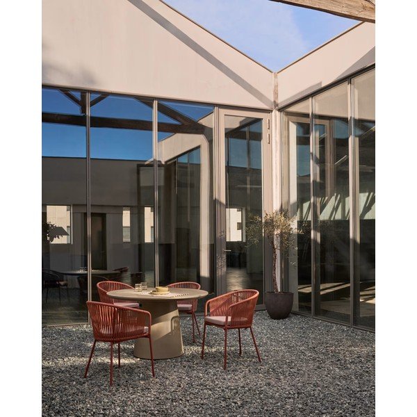 Betonový venkovní jídelní stůl Kave Home Itai, ⌀ 120 cm-image-3