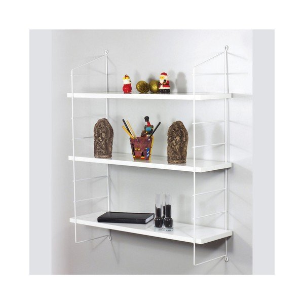 Lesklá bílá nástěnná police Armon-image-1