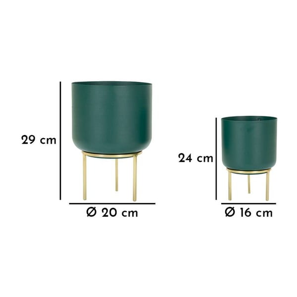 Kovové obaly na květináče v sadě 2 ks ø 20 cm Grent – Mauro Ferretti-image-3