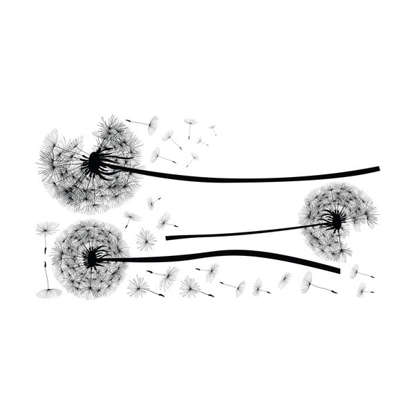 Sada samolepek na zeď Ambiance Flying Dandelions-image-1