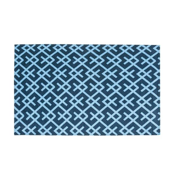 Vysoce odolný kuchyňský koberec Webtappeti Labyrinth Blue, 60 x 220 cm