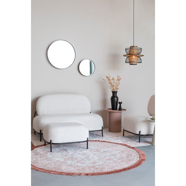 Krémový taburet Hocker Polly – White Label-image-4