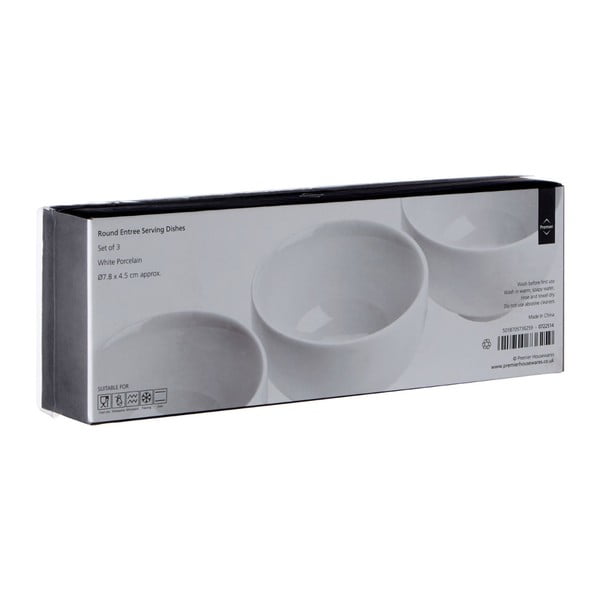 Bílé porcelánové servírovací mísy v sadě 3 ks ø 8 cm Entree – Premier Housewares-image-3