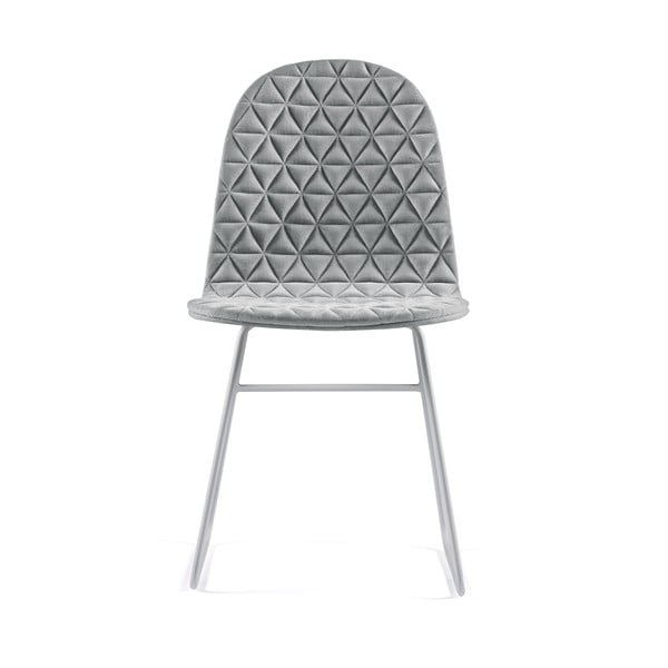 Šedá židle s kovovými nohami Iker Mannequin V Triangle