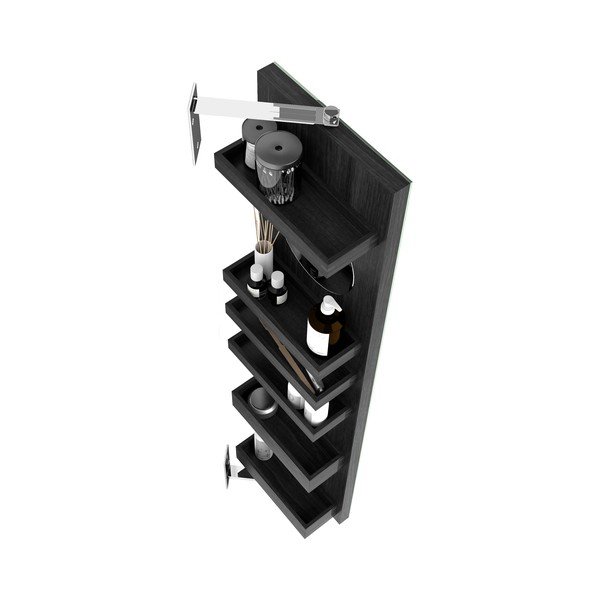 Otočné zrcadlo s úložným prostorem Wireworks Cosmos Dark, výška 114 cm-image-3