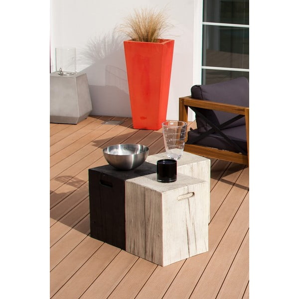 Bílý zahradní odkládací stolek Ezeis Ecotop, 35 x 35 cm-image-2