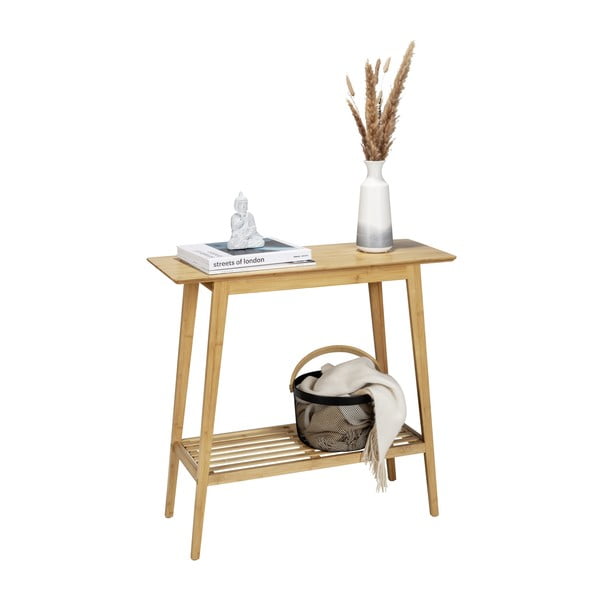 Bambusový konzolový stolek v přírodní barvě 30x80 cm Kona – Wenko-image-4