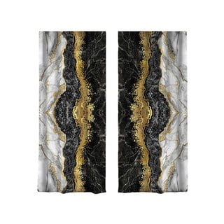 Závěsy v černo-zlaté barvě v sadě 2 ks 140x260 cm – Mila Home