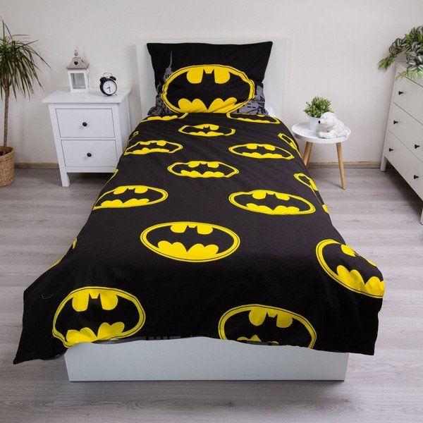 Bavlněné dětské povlečení na jednolůžko 140x200 cm Batman "The Emblem" – Jerry Fabrics-image-2