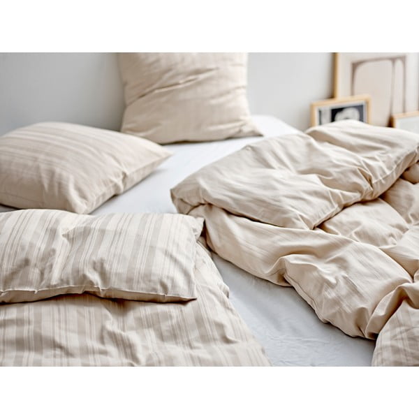 Béžové damaškové povlečení na jednolůžko 140x200 cm Noble – Södahl-image-1