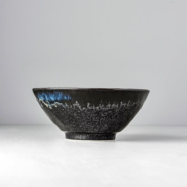 Černá keramická miska na udon MIJ Matt, ø 20 cm-image-1