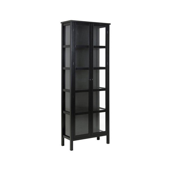 Černá vitrína Actona Eton, výška 210 cm-image-1