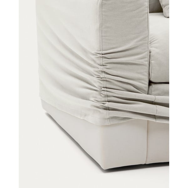 Bílý potah na křeslo 140 cm Nora – Kave Home-image-1