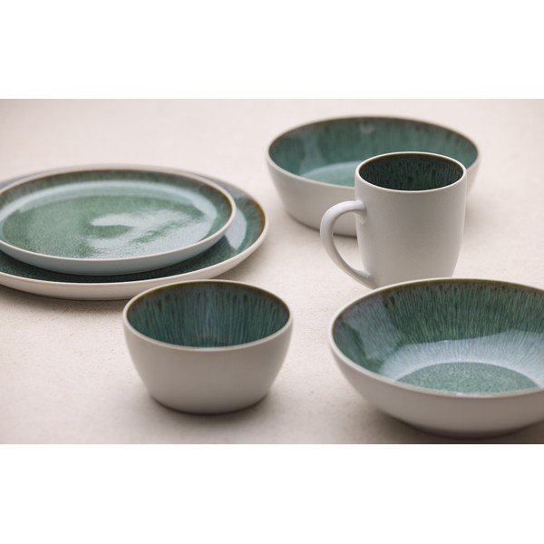 Bílá/zelená miska z kameniny 850 ml Gastro White/Green – Bitz-image-1