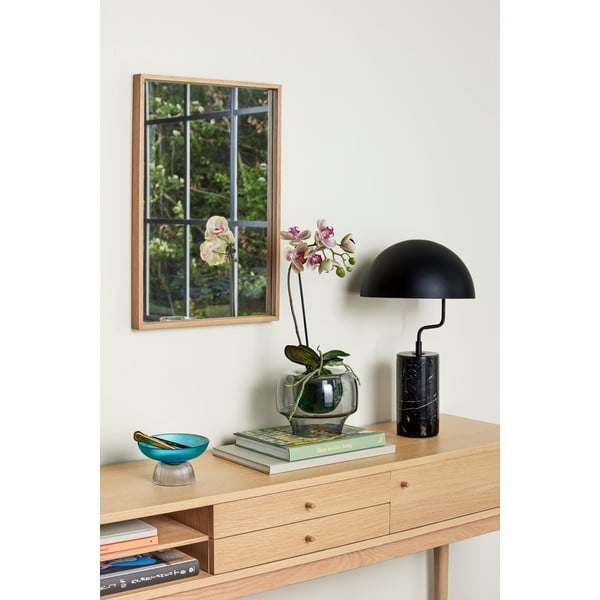 Nástěnné zrcadlo s dřevěným rámem Depth – Hübsch-image-1