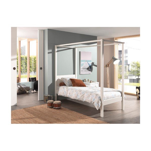 Bílá dětská postel 90x200 cm PINO CANOPY – Vipack-image-3