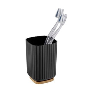 Černý kelímek na kartáčky Wenko Rotello