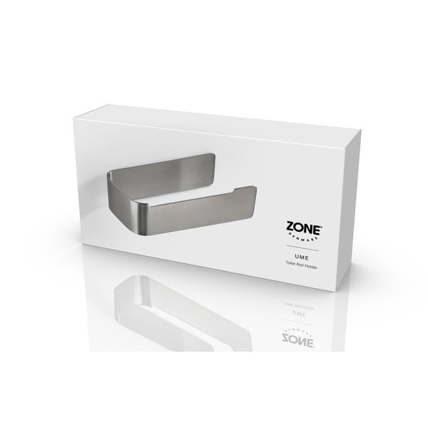 Nástěnný držák na toaletní papír z nerezové oceli v matně stříbrné barvě Ume – Zone-image-3