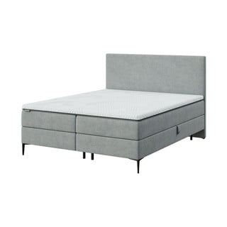 Šedá boxspring postel s úložným prostorem 180x200 cm Bufo – MESONICA