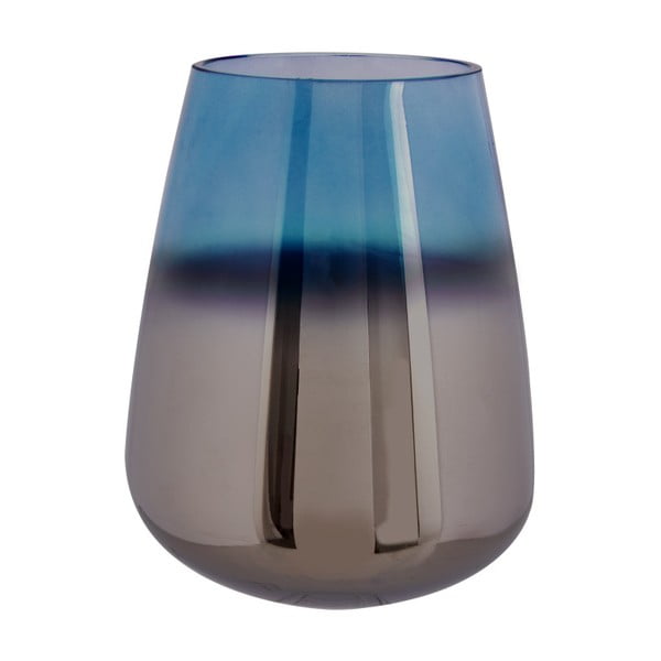 Modrá skleněná váza PT LIVING Oiled, výška 23 cm