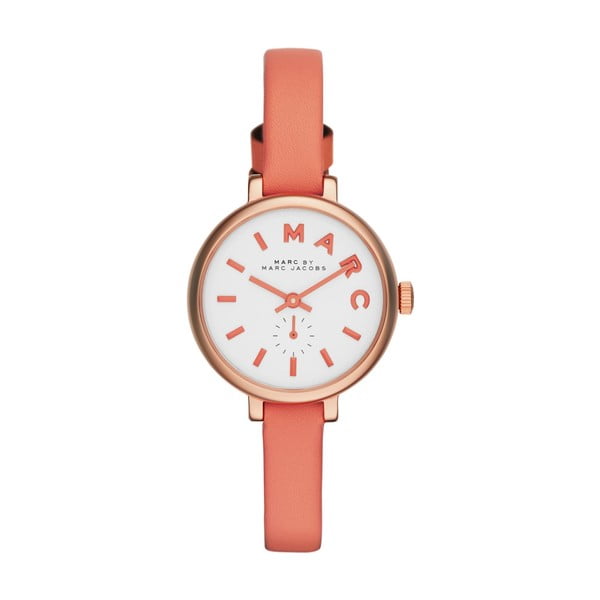 Dámské hodinky s oranžovým řemínkem Marc Jacobs 