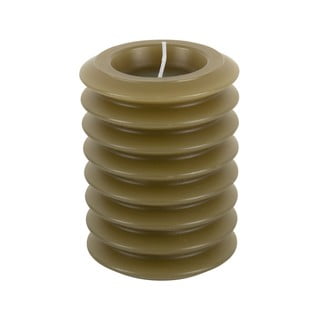 Tmavě zelená svíčka PT LIVING Layered, výška 10 cm