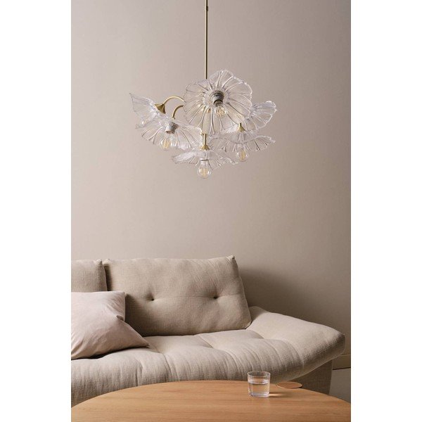 Skleněné stmívatelné závěsné svítidlo ve zlaté barvě ø 70 cm Nugget – Jotex-image-2