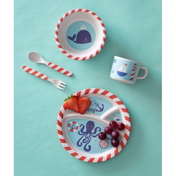 Bambusová dětská jídelní sada 5 ks Eden – Premier Housewares-image-1