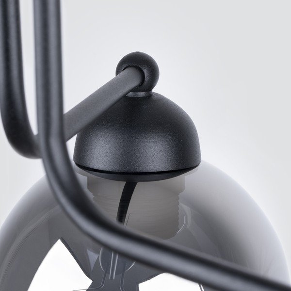 Černé stropní svítidlo se skleněným stínidlem 54x54 cm Garten – Sollux-image-3