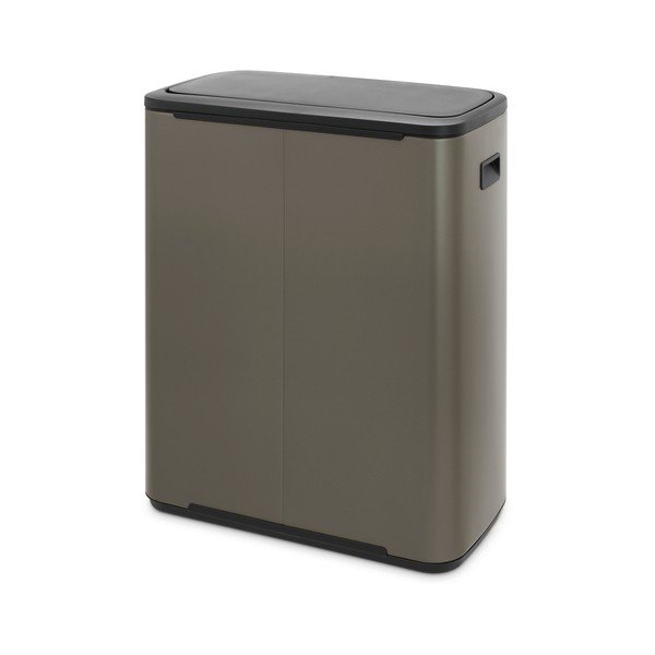 Šedý dotykový ocelový odpadkový koš na tříděný odpad 2x30 l Bo Touch Bin – Brabantia-image-4
