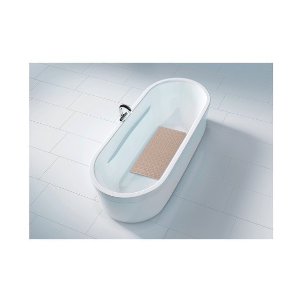 Šedobéžová protiskluzová koupelnová podložka Wenko Rocha, 70 x 40 cm-image-1