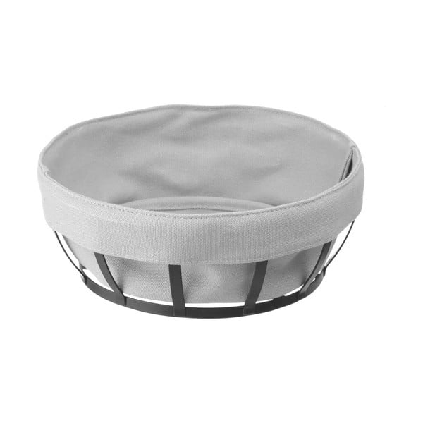 Černo-šedý koš na pečivo s textilní výstelkou Hendi, ø 22 cm
