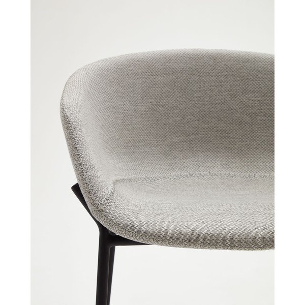 Světle šedé barové židle v sadě 2 ks (výška sedáku 65 cm) Yvette – Kave Home-image-1