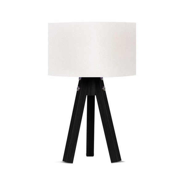 Bílá/černá stolní lampa Mdf - Magenta Home